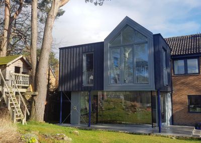Modern house extension near Edinburgh